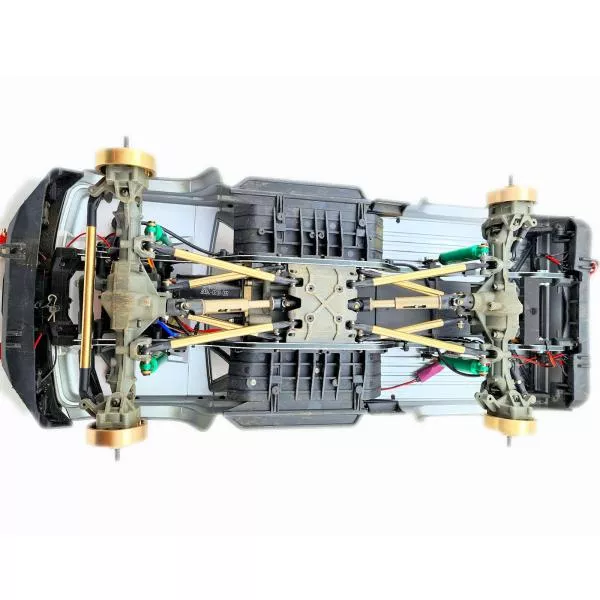 Detailed view of the crawler axle weights of the Absima CR3.4 Khamba